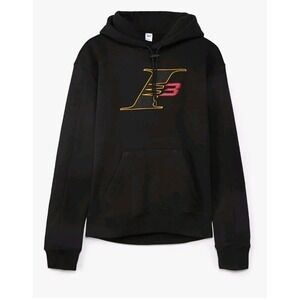 Reebok Allen Iverson Hoodie Sweatshirt Mens S Black Embroidered Logo Pullover